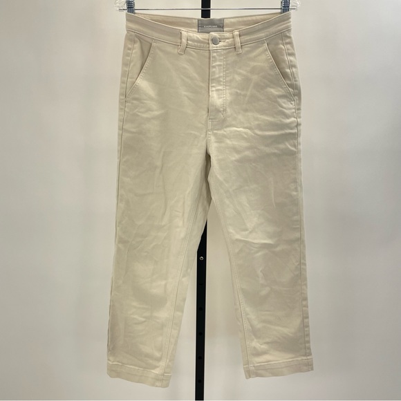 Everlane Straight Leg Cropped Jeans 8 Beige - Picture 3 of 13
